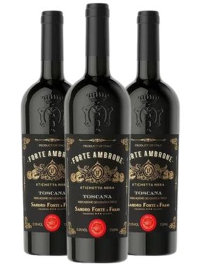Vinho Sandro Forte e Figlio Tinto Seco Itália Forte Ambrone Merlot, Sangiovese, Syrah 750ml - 3 Unidades
