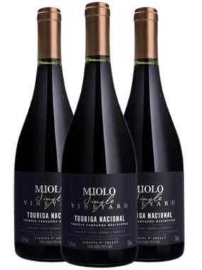 Vinho Miolo Tinto Seco Brasil Single Vineyard Touriga Nacional 750ml - 3 Unidades