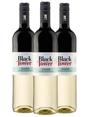 Vinho Reh Kendermann Branco Suave Alemanha Black Tower Rivaner 750ml - 3 Unidades
