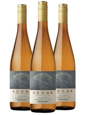 Vinho Viña Emiliana Branco Seco Chile Adobe Reserva Riesling 750ml - 3 Unidades