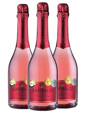 Espumante Garibaldi Rosé Brut Brasil Pinot Noir 750ml - 3 Unidades