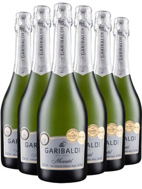 Espumante Garibaldi Branco Moscatel Brasil Moscato 750ml - 6 Unidades