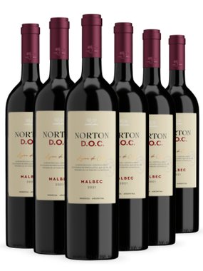 Vinho Bodegas Norton Tinto Seco Argentina D.o.c Malbec 750ml - 6 Unidades
