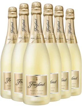 Espumante Freixenet Branco Demi Sec Espanha Carta Nevada Macabeo, Parellada, Xarello 750ml - 6 Unidades