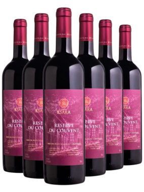 Vinho Château Ksara Tinto Seco Líbano Reserve Du Couvent Cabernet Franc, Cabernet Sauvignon, Syrah 750ml - 6 Unidades