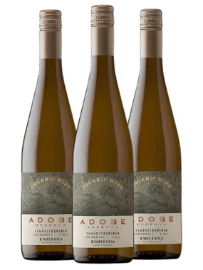 Vinho Viña Emiliana Branco Seco Chile Adobe Reserva Gewurztraminer 750ml - 3 Unidades