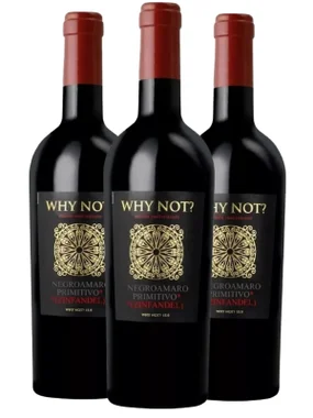 Vinho Contri Tinto Seco Itália Why Not? Negroamaro, Primitivo 750ml - 3 Unidades