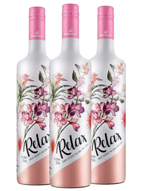Frisante Garibaldi Rosé Suave Brasil Relax Merlot, Moscato, Riesling 750ml - 3 Unidades