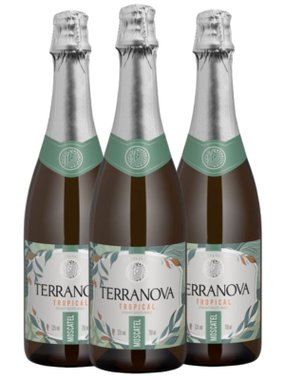 Espumante Terranova Branco Moscatel Brasil Tropical Moscato 750ml - 3 Unidades
