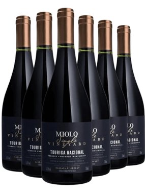 Vinho Miolo Tinto Seco Brasil Single Vineyard Touriga Nacional 750ml - 6 Unidades