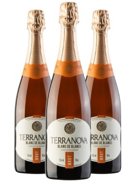 Espumante Terranova Branco Brut Brasil Blanc de Blancs Chenin Blanc, Sauvignon Blanc, Verdejo 750ml - 3 Unidades