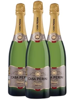 Espumante Casa Perini Branco Brut Brasil Charmat Chardonnay, Riesling 750ml - 3 Unidades