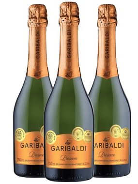 Espumante Garibaldi Branco Brut Brasil Prosecco D.o.c Glera, Moscato 750ml - 3 Unidades