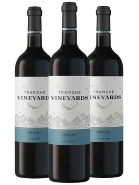 Vinho Trapiche Tinto Seco Argentina Vineyards Merlot 750ml - 3 Unidades