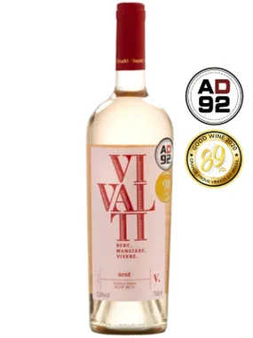 Vinho Vivalti Rosé Seco Brasil Sangiovese, Touriga Nacional 750ml