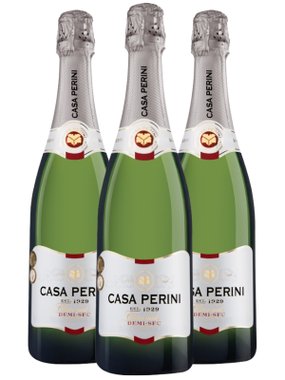 Espumante Casa Perini Branco Demi Sec Brasil Chardonnay, Riesling 750ml - 3 Unidades