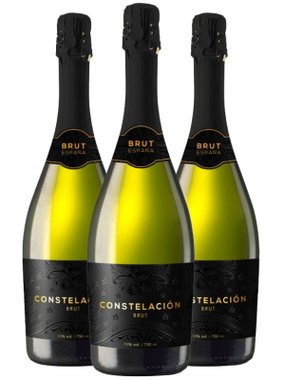 Espumante Pazo Pondal Branco Brut Espanha Constelación Airén, Sauvignon Blanc, Verdejo 750ml - 3 Unidades