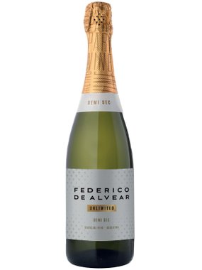 Espumante Federico de Alvear Branco Demi Sec Argentina Chenin Blanc, Pedro Gimenez, Torrontés 750ml
