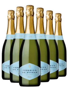 Espumante Federico de Alvear Branco Moscatel Argentina Blend 750ml - 6 Unidades