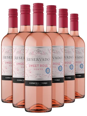 Vinho Concha Y Toro Rosé Suave Chile Sweet Rose Reservado Blend 750ml - 6 Unidades