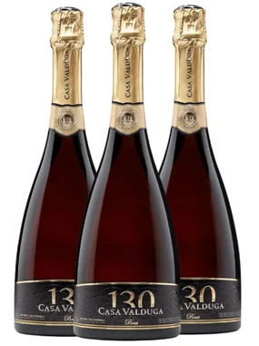 Espumante Casa Valduga Branco Brut Brasil 130 Chardonnay, Pinot Noir 750ml - 3 Unidades