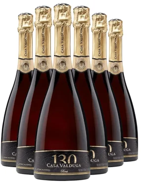 Espumante Casa Valduga Branco Brut Brasil 130 Chardonnay, Pinot Noir 750ml - 6 Unidades