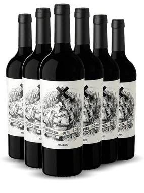 Vinho Mosquita Muerta Tinto Seco Argentina Cordero Con Piel de Lobo Malbec 750ml - 6 Unidades