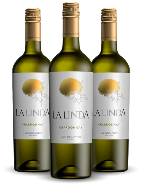 Kit 3 Garrafas Vinho Branco Luigi Bosca La Linda Chardonnay 750 mL