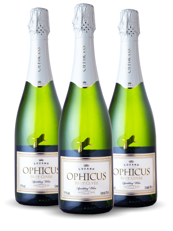 Kit 3 Garrafas Espumante Lozano Ophicus Brut 750 mL