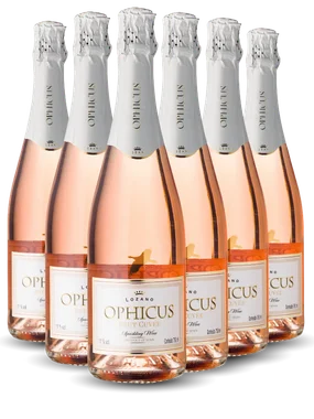 Espumante Bodegas Lozano Rosé Brut Espanha Ophicus Bobal, Tempranillo 750ml - 6 Unidades