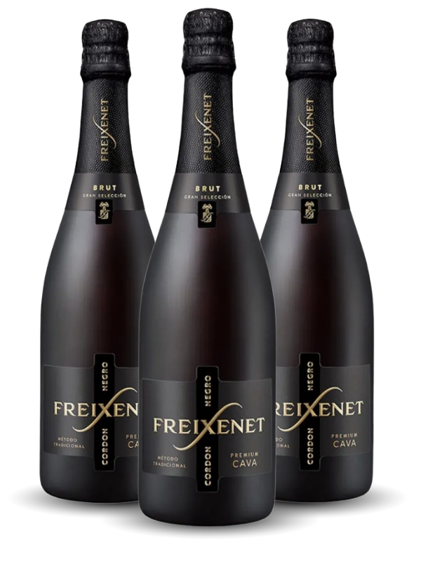 Kit 3 Garrafas Espumante Freixenet Córdon Negro Brut 750 mL