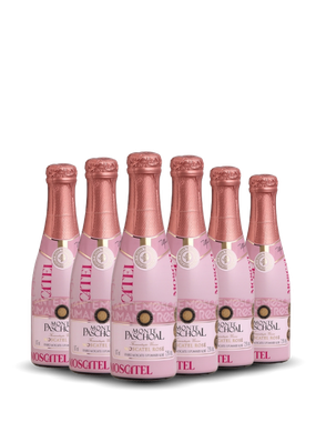 Espumante Monte Paschoal Rosé Moscatel Brasil Moscato 187ml - 6 Unidades