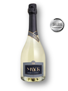 Espumante Mayos Branco Moscatel Brasil Sem Álcool Lorena, Moscato, Niágara 750ml