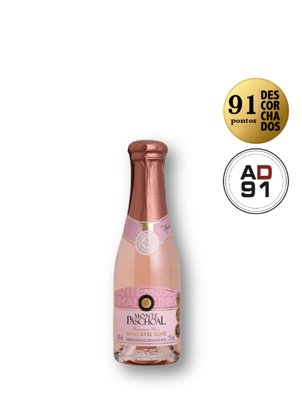 Mini Espumante Monte Paschoal Moscatel Rosé 187 mL