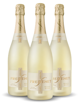 Espumante Freixenet Branco Demi Sec Espanha Carta Nevada Macabeo, Parellada, Xarello 750ml - 3 Unidades